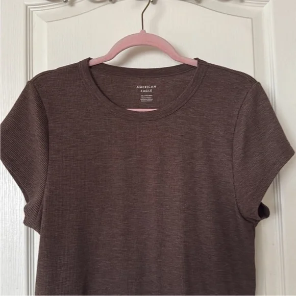 AE | Hey Baby | Waffle | Tee | Brown - Picture 4 of 14